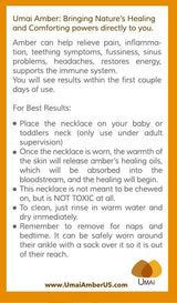 Amber + Blue Gemstones Baby Necklace