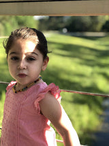 Raw Amber with Shungite Teething Necklace: Blocks Radiation