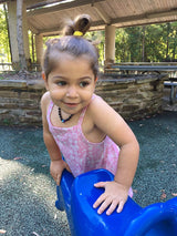 Black Amber + Evil Eye Teething Necklace