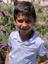 Amber + Blue/Green Big Kids Necklace