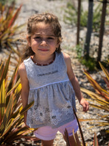 Amber + Pink/Purple Big Kids Necklace