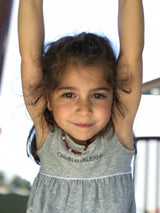 Amber + Pink/Purple Big Kids Necklace