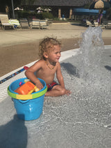 Amber + Blue Gemstones Baby Necklace