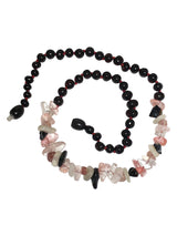 Amber + Pink Chips Kids Necklace