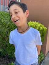 Amber + Blue/Green Big Kids Necklace