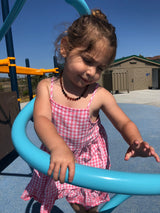 Shungite Raw Amber Kids Necklace- Radiation Blocker