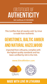 Cognac Amber + Amethyst Adult Necklace