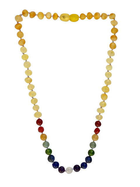 Amber + Rainbow Adult Necklace