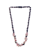 Amber + Pink Chips Kids Necklace